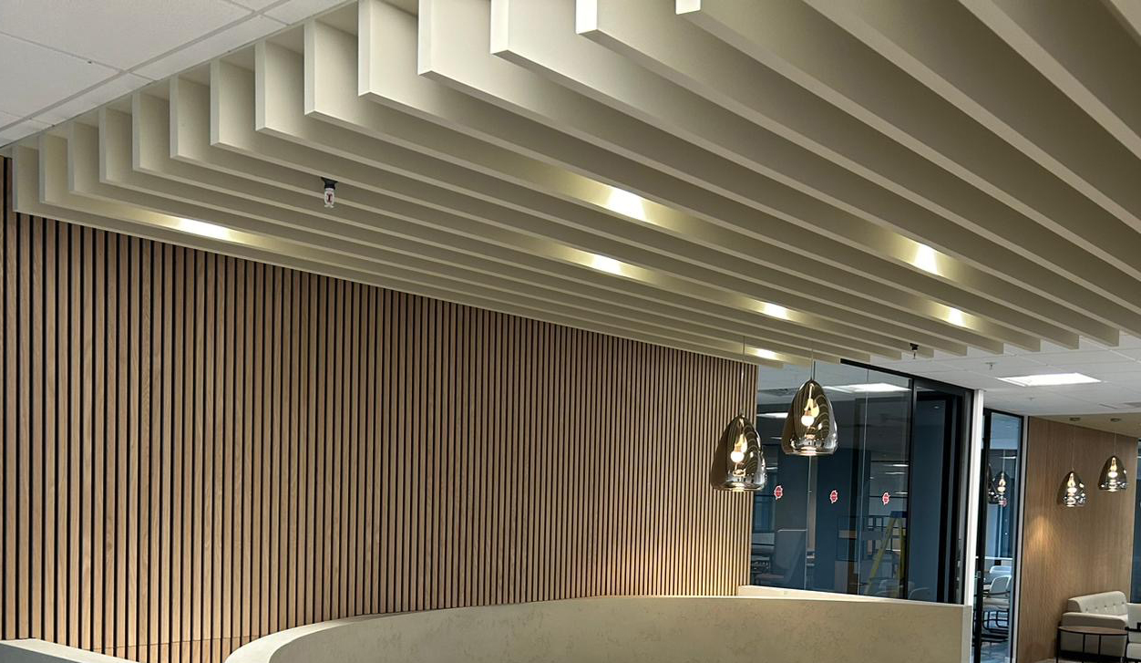 MEP Fitout Office Space Hammersmith, Ceiling Lighting.