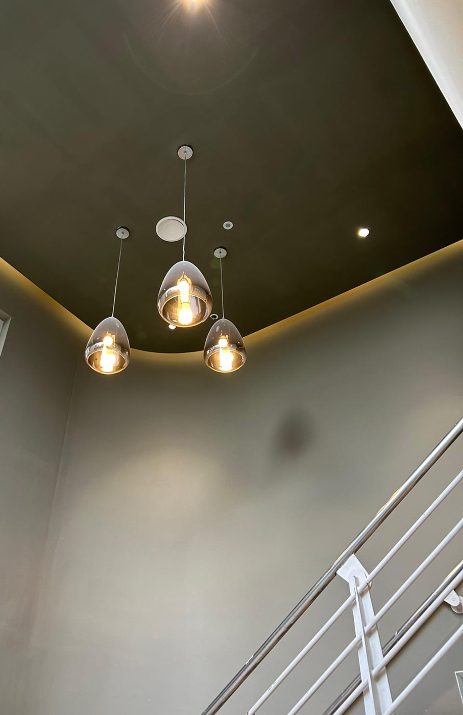 MEP Fitout Office Space Hammersmith, Stairwell Ceiling Lighting.